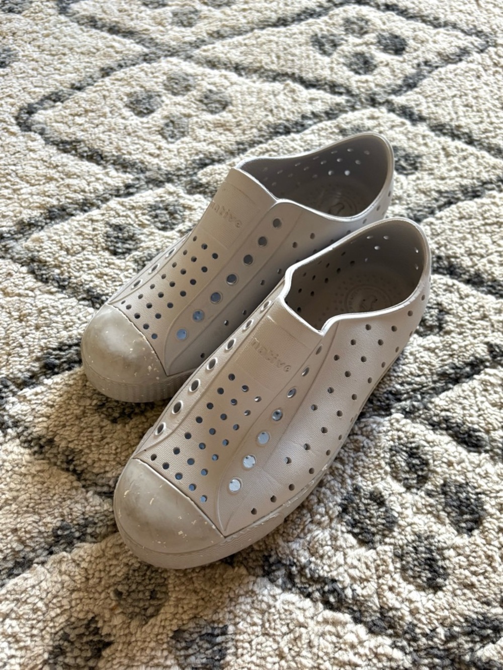 Native grey with speckled toe box shoes